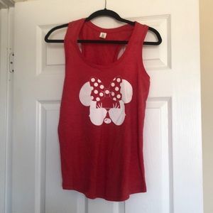 Red Minnie Mouse tank top